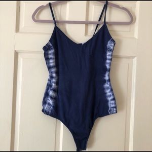 Pacsun Blue Tie Dye Bodysuit